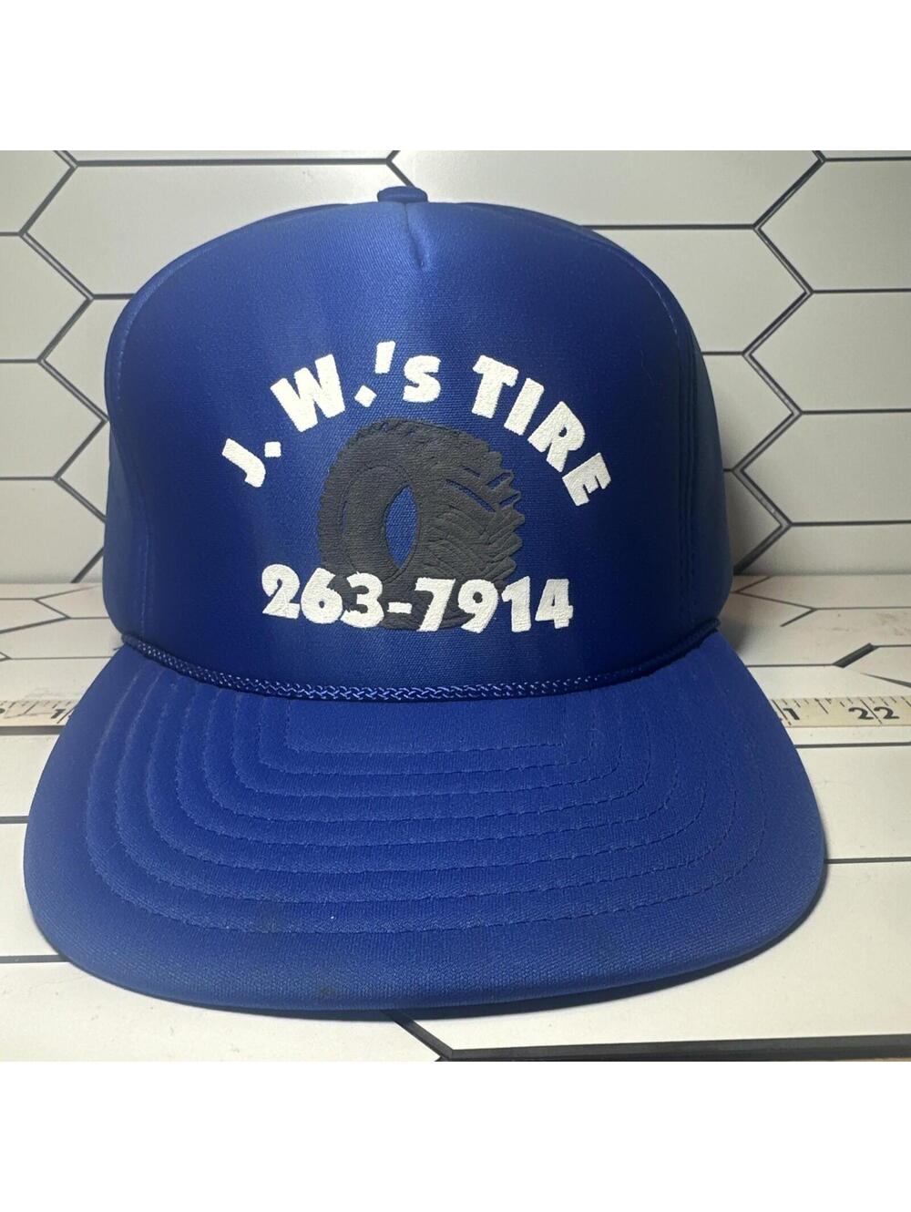 San Sun J. W.'s Tire Shop Hat All Over Foam 5 Panel Hat